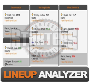 2016 fantasy football lineup analyzer